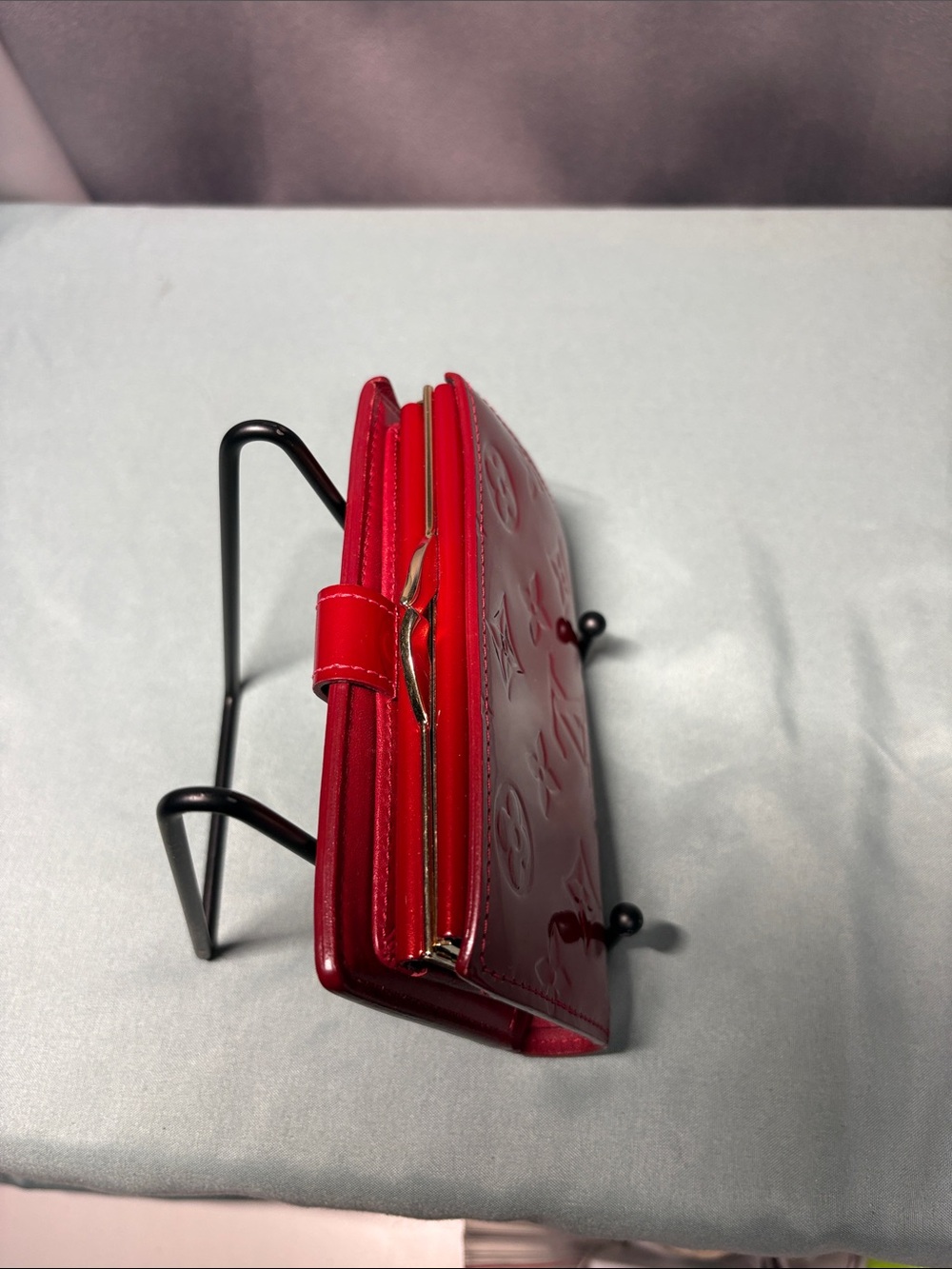 Louis Vuitton Vernis French Purse Wallet Pomme d'Amour Red M93528 - Picture 3 of 11